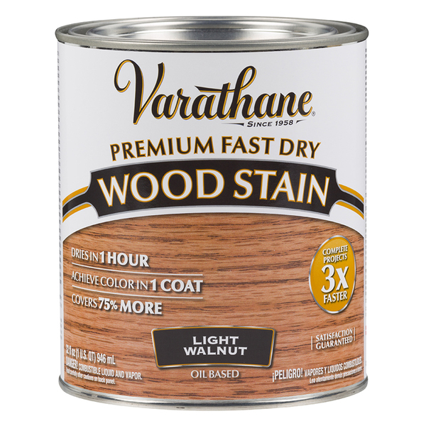 Rust-Oleum 1 Qt Light Walnut Varathane Premium Fast Dry Wood Stain 262015